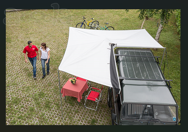 Продажа тента туристического, тип - маркиза, «Fiamma Compass 260 Silver - Light Grey»